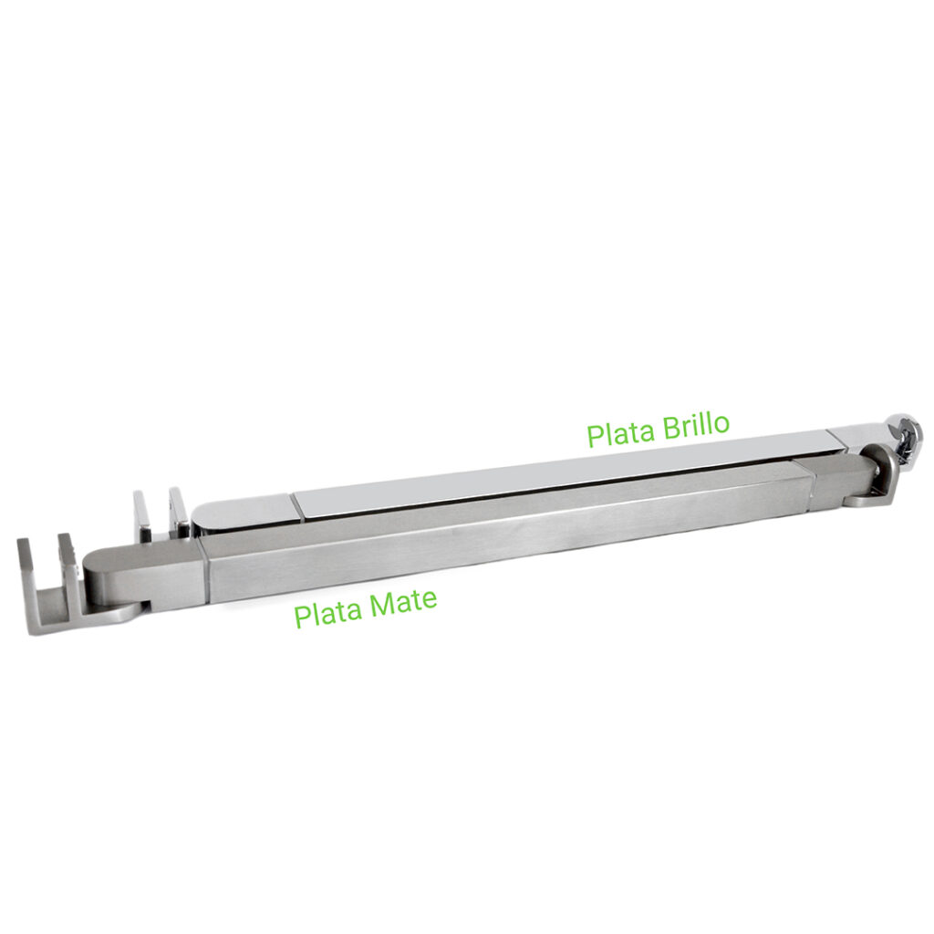barra de refuerzo secure en plata brillo y plata mate