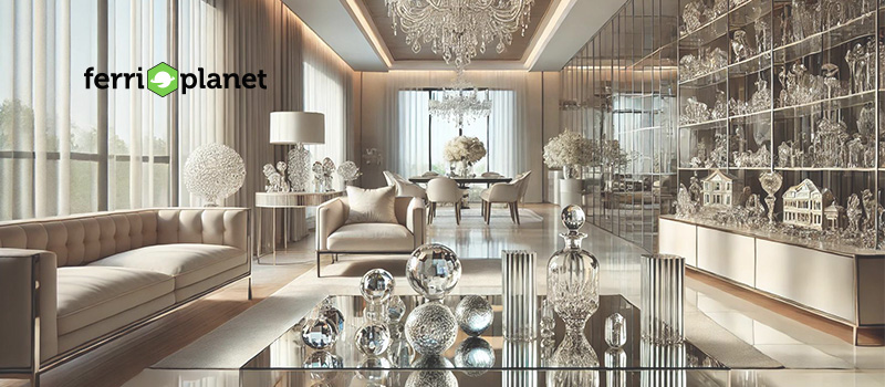 Habitación con accesorios de cristal